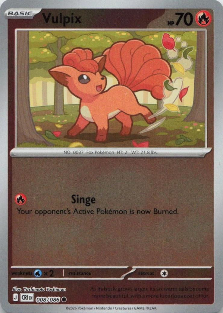 Chaos Rising Vulpix #008/86 reverse holo